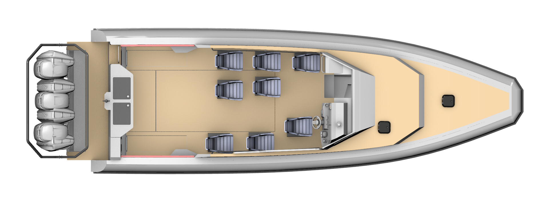 Cabin 38 – Configuración de asientos